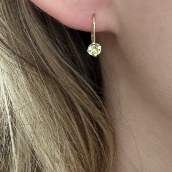 10k real solid gold Jewelry - 10k real solid gold Peridot earrings